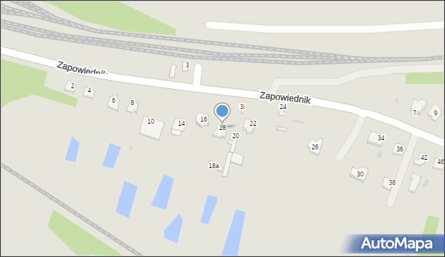 Łuków, Zapowiednik, 18, mapa Łuków