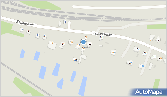 Łuków, Zapowiednik, 20, mapa Łuków