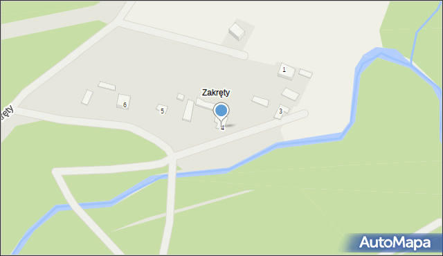 Maciejowice, Zakręty, 4, mapa Maciejowice