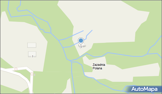 Małe Ciche, Zazadnia, 1, mapa Małe Ciche