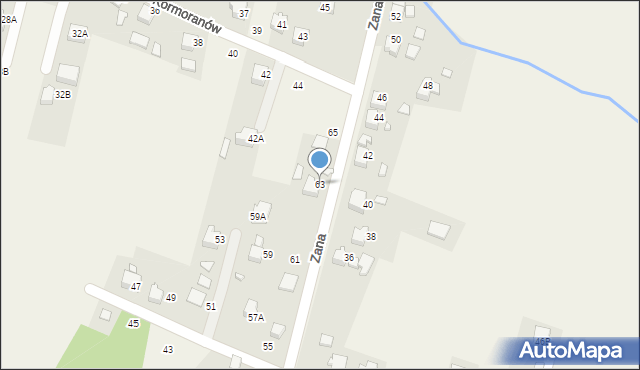 Marklowice, Zana Tomasza, 63, mapa Marklowice