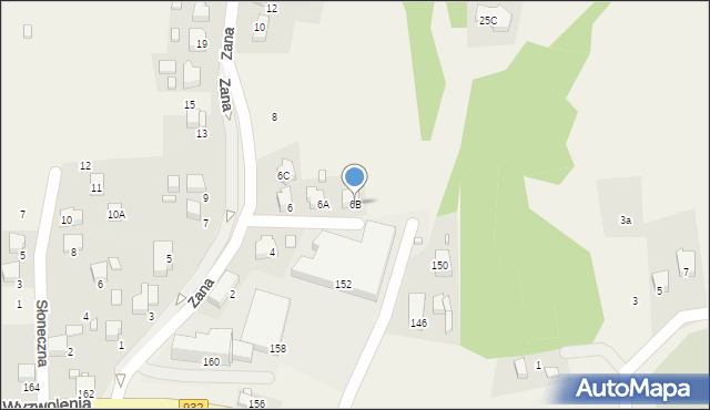 Marklowice, Zana Tomasza, 6B, mapa Marklowice