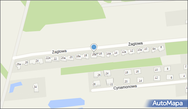 Marynino, Żaglowa, 16a, mapa Marynino