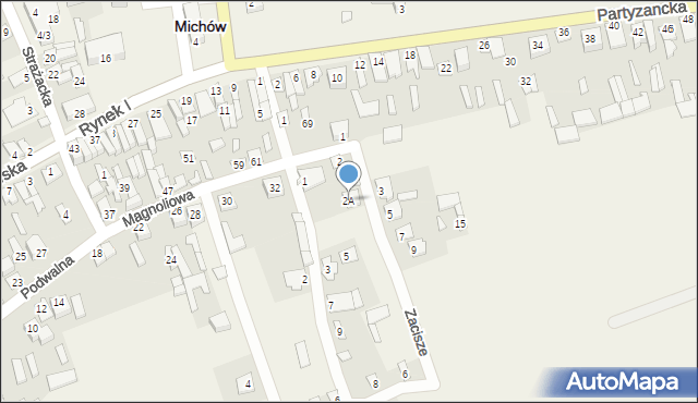 Michów, Zacisze, 2A, mapa Michów