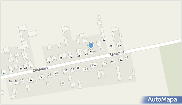 Michów, Zasadnia, 51, mapa Michów