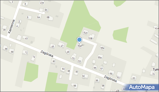 Miedziana Góra, Zagórska, 51a, mapa Miedziana Góra