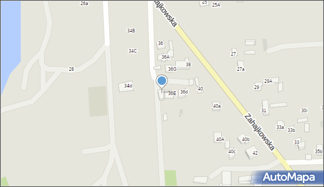 Międzyrzec Podlaski, Zahajkowska, 36F, mapa Międzyrzec Podlaski