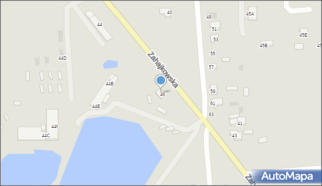 Międzyrzec Podlaski, Zahajkowska, 46a, mapa Międzyrzec Podlaski