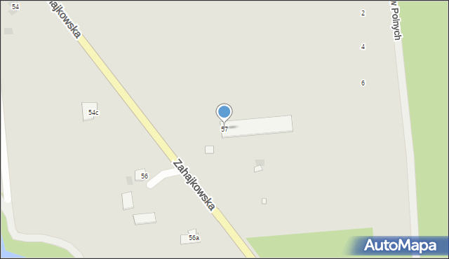 Międzyrzec Podlaski, Zahajkowska, 57, mapa Międzyrzec Podlaski
