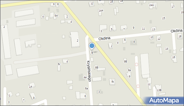 Międzyrzec Podlaski, Zahajkowska, 8, mapa Międzyrzec Podlaski