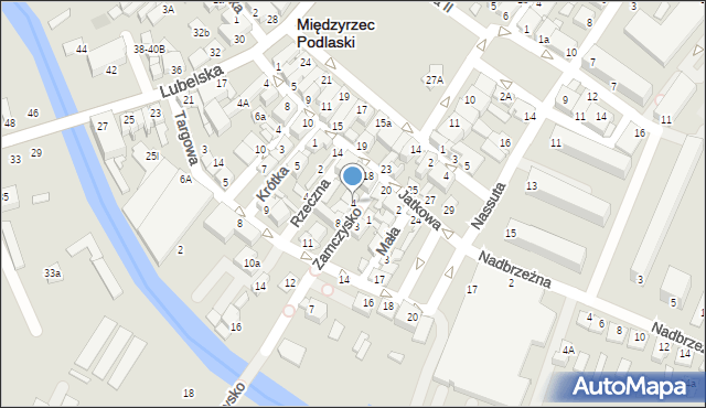 Międzyrzec Podlaski, Zamczysko, 4, mapa Międzyrzec Podlaski