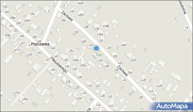 Międzyrzec Podlaski, Zarówie, 143, mapa Międzyrzec Podlaski