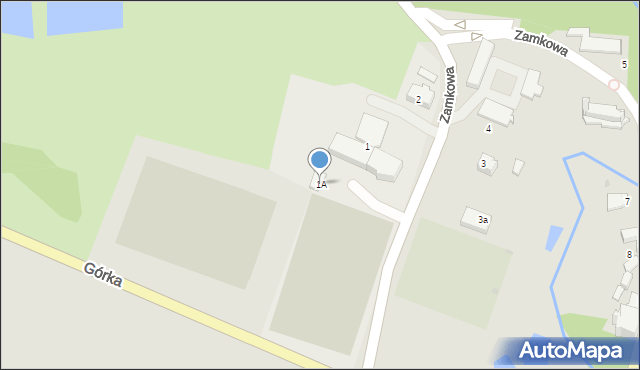 Mikołów, Zamkowa, 1A, mapa Mikołów