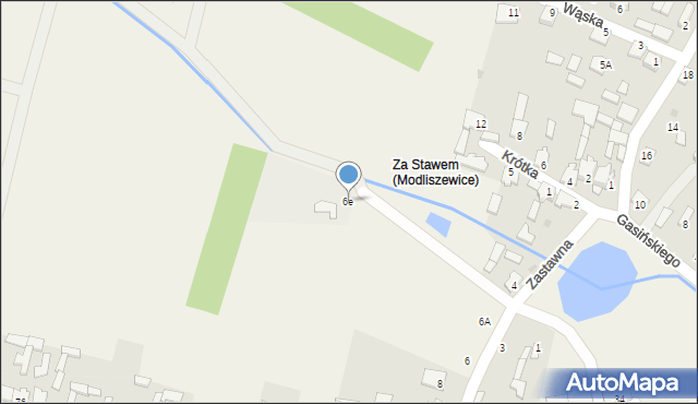 Modliszewice, Zastawna, 6e, mapa Modliszewice