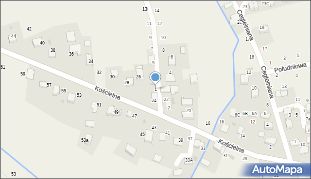Modlnica, Zarzecze, 1, mapa Modlnica