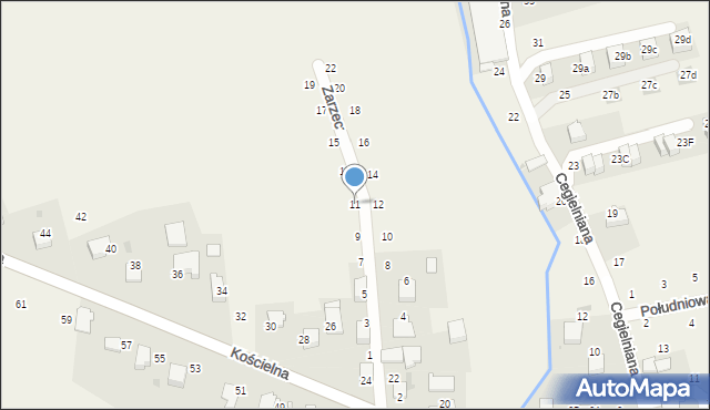 Modlnica, Zarzecze, 11, mapa Modlnica