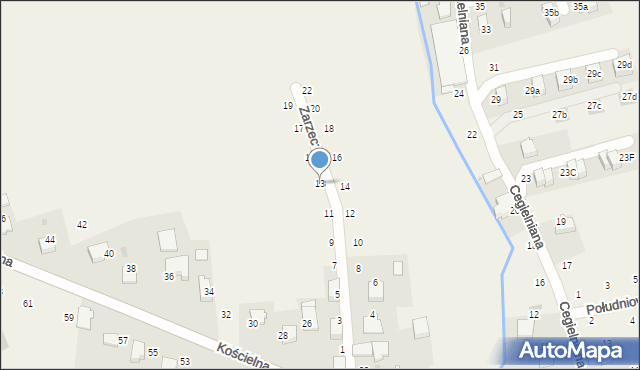 Modlnica, Zarzecze, 13, mapa Modlnica