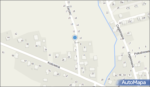 Modlnica, Zarzecze, 7, mapa Modlnica