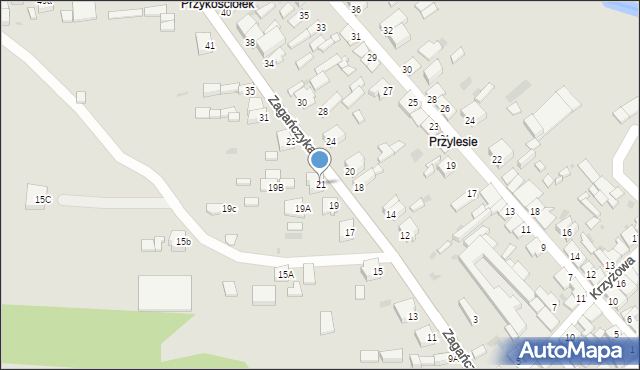 Mogielnica, Zagańczyka, ks., 21, mapa Mogielnica