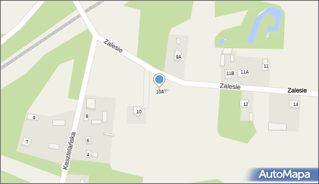 Mokra Wieś, Zalesie, 10A, mapa Mokra Wieś