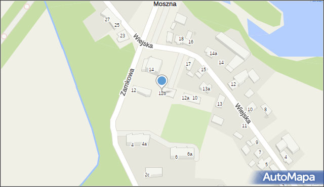 Moszna, Zamkowa, 12b, mapa Moszna