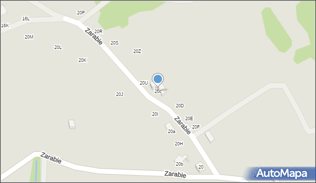 Mszana Dolna, Zarabie, 20c, mapa Mszana Dolna