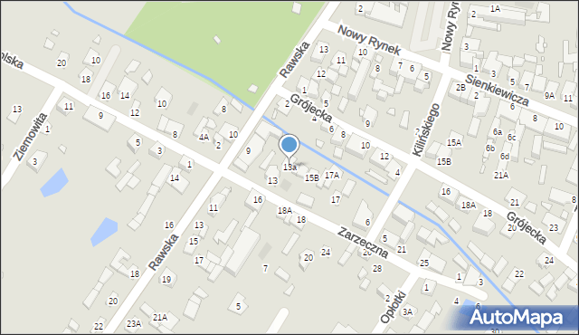 Mszczonów, Zarzeczna, 13a, mapa Mszczonów