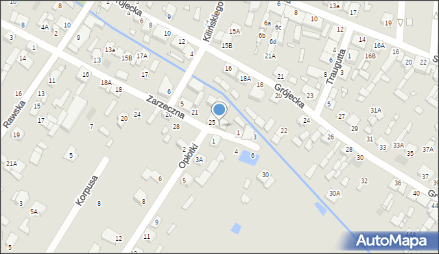 Mszczonów, Zarzeczna, 27, mapa Mszczonów