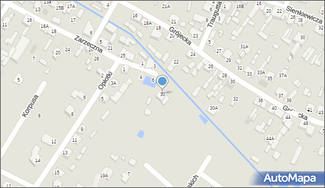 Mszczonów, Zarzeczna, 30, mapa Mszczonów