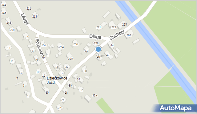 Mysłowice, Zachęty, 40, mapa Mysłowice