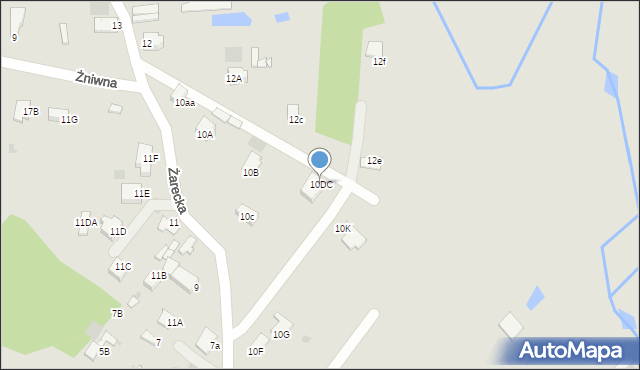 Myszków, Żarecka, 10DC, mapa Myszków