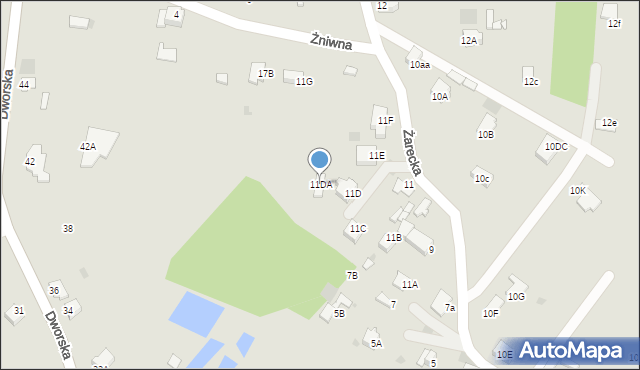 Myszków, Żarecka, 11DA, mapa Myszków