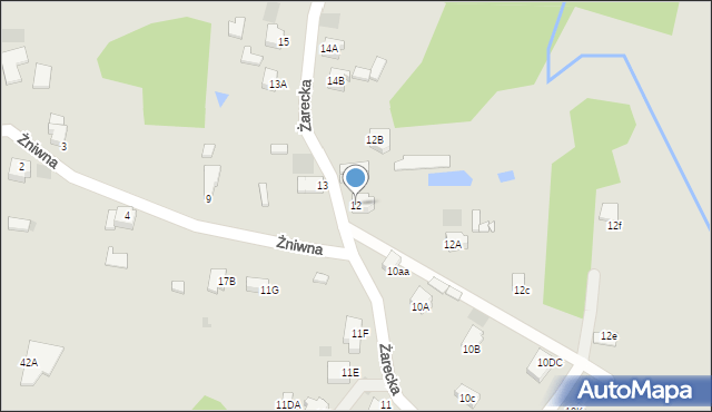 Myszków, Żarecka, 12, mapa Myszków