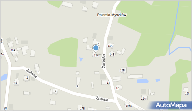 Myszków, Żarecka, 13A, mapa Myszków