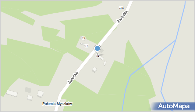 Myszków, Żarecka, 14, mapa Myszków