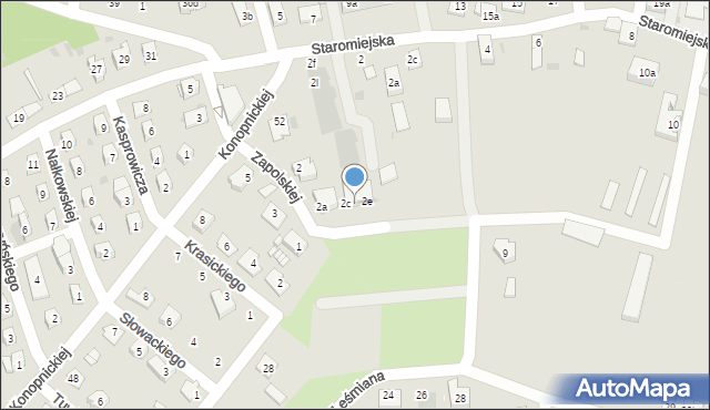 Namysłów, Zapolskiej Gabrieli, 2d, mapa Namysłów