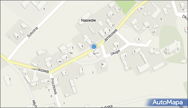 Nasiedle, Zamkowa, 7a, mapa Nasiedle