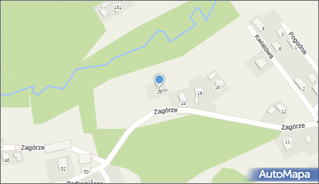 Nawojowa, Zagórze, 26, mapa Nawojowa