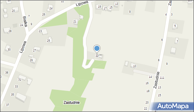 Nawojowa Góra, Zastudnie, 12, mapa Nawojowa Góra