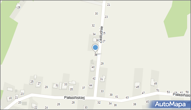 Nawojowa Góra, Zastudnie, 38, mapa Nawojowa Góra