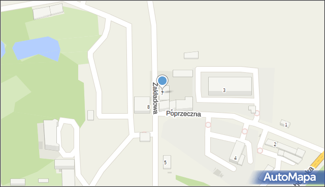 Niechcice, Zakładowa, 7, mapa Niechcice