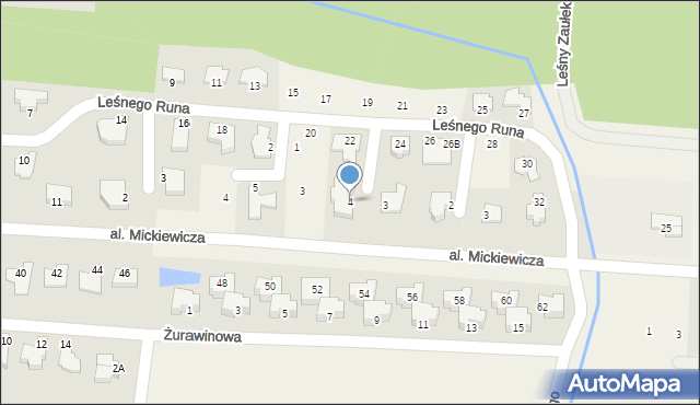 Niemcz, Zaułek Jagodowy, 4, mapa Niemcz