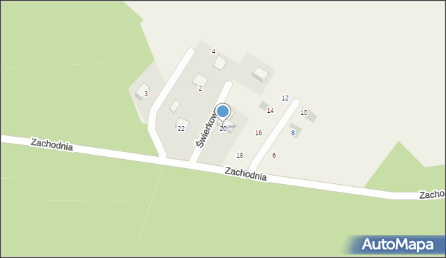 Nieporaz, Zachodnia, 20, mapa Nieporaz