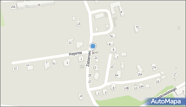 Nieszawa, Żabieniec, 19, mapa Nieszawa