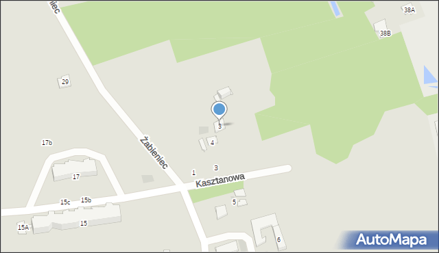 Nieszawa, Żabieniec, 3, mapa Nieszawa