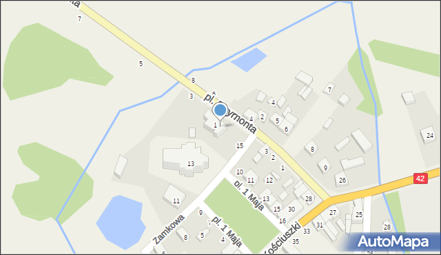 Nowa Brzeźnica, Zamkowa, 1b, mapa Nowa Brzeźnica