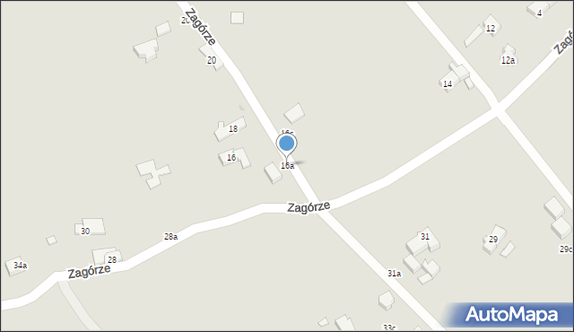 Nowa Ruda, Zagórze, 16a, mapa Nowa Ruda