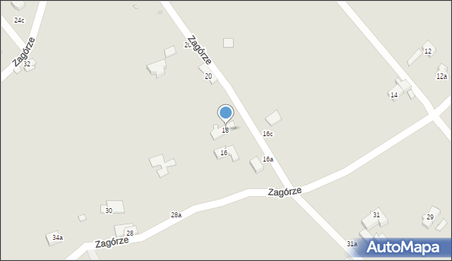 Nowa Ruda, Zagórze, 18, mapa Nowa Ruda