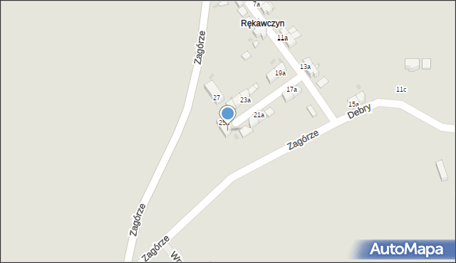 Nowa Ruda, Zagórze, 25b, mapa Nowa Ruda