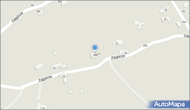 Nowa Ruda, Zagórze, 34a, mapa Nowa Ruda